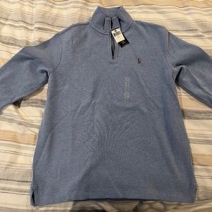 New with Tags Polo Ralph Lauren Heather Blue Quarter Zip Size Large